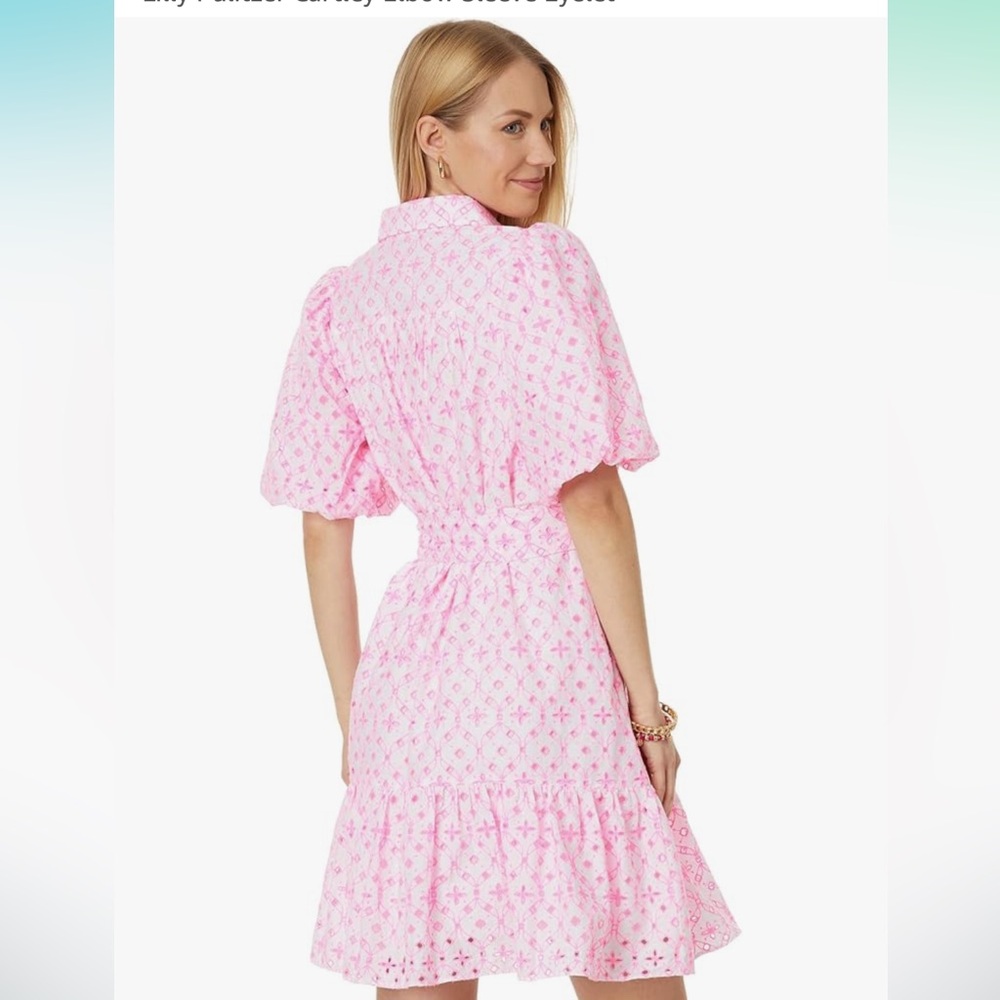 Lilly Pulitzer Cartley Eyelet Shirt Dress Size 6 - Picture 2 of 7